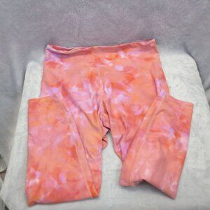 JoyLab High-Rise Leggings Orange & Pink Tie Dye - Size XL